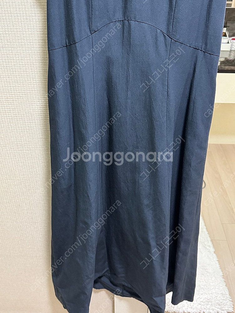 시에 칼라 웨이브 드레스 원피스 네이비 1--3