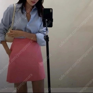 더시에 더실루엣 미니 미디스커트 라일리 팝핑크 블루 S