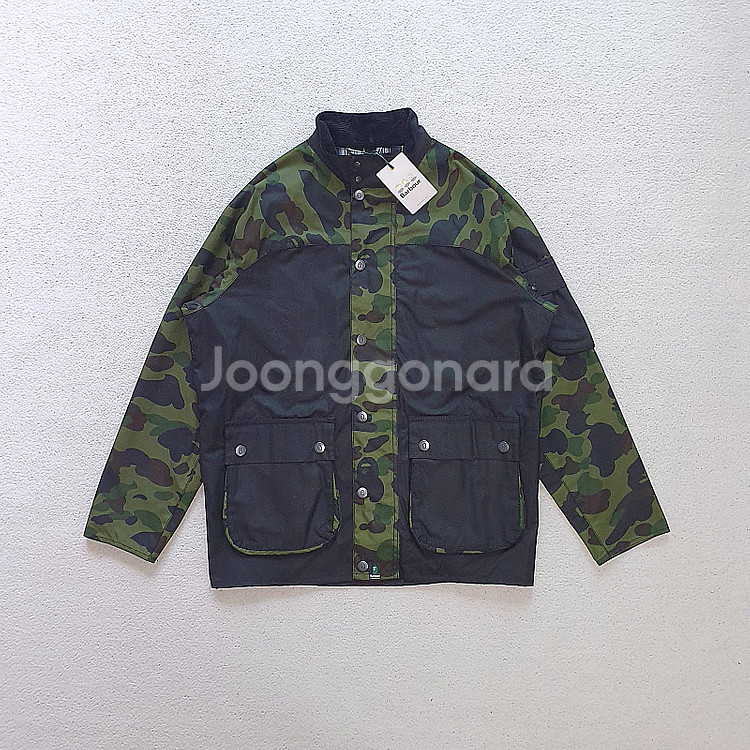 바버 X Bape 베이프 Rain Waxer L 자켓 ...--0