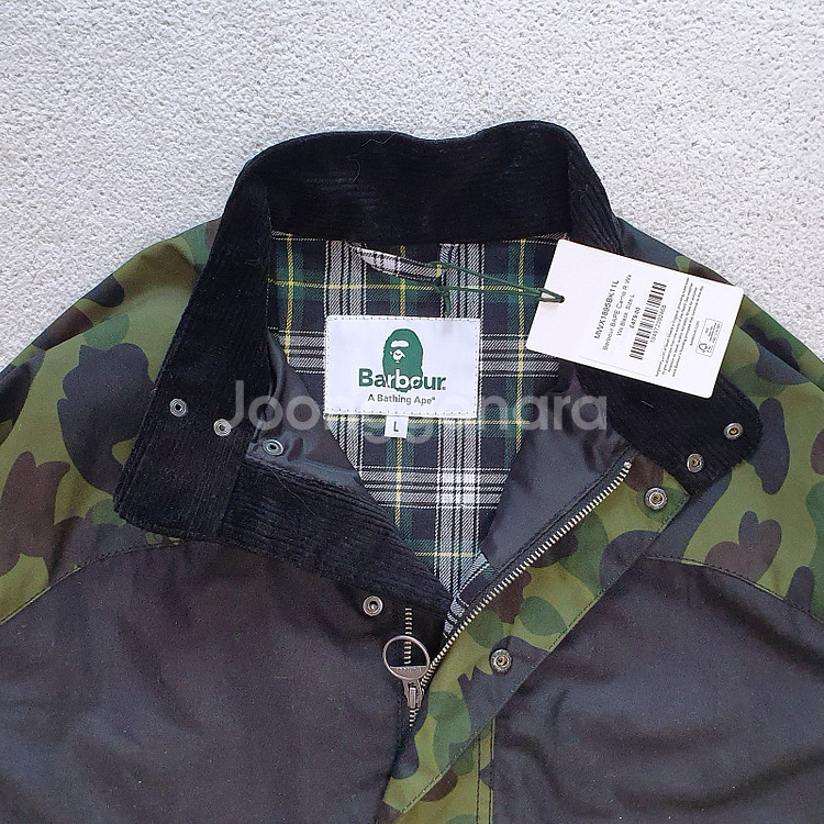바버 X Bape 베이프 Rain Waxer L 자켓 ...--2
