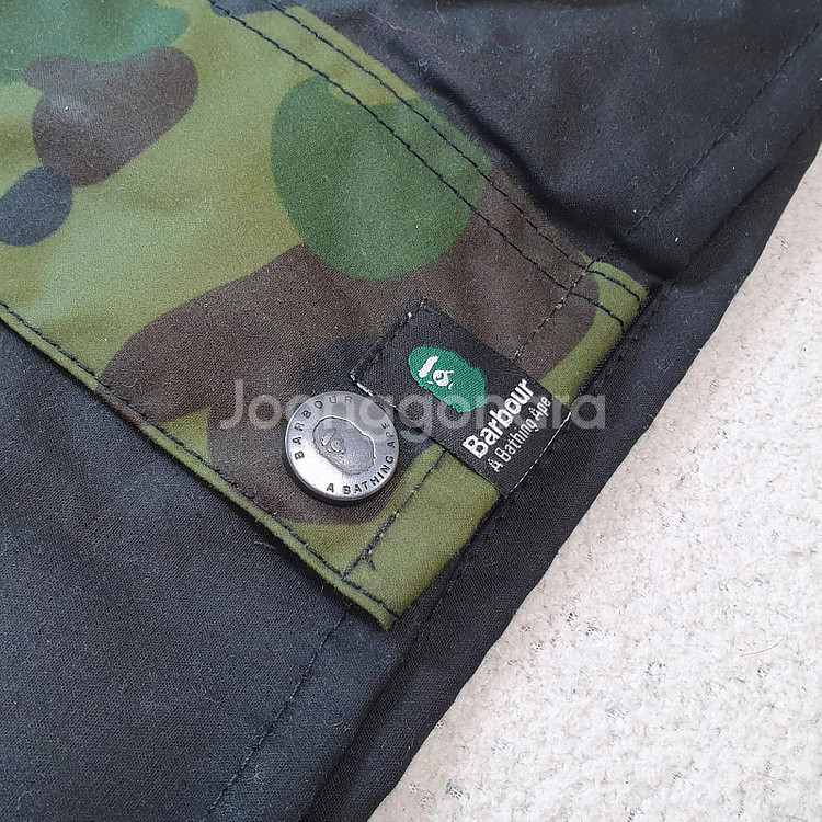 바버 X Bape 베이프 Rain Waxer L 자켓 ...--5