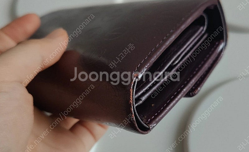 [중고] 더블엠 밀라노 가죽 지갑 자주 와WI인색--1