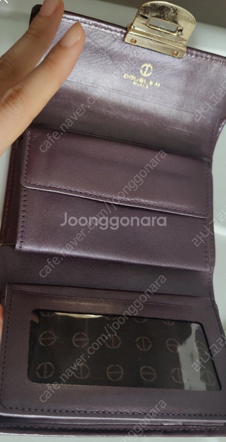 [중고] 더블엠 밀라노 가죽 지갑 자주 와WI인색--3