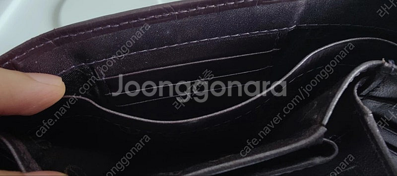 [중고] 더블엠 밀라노 가죽 지갑 자주 와WI인색--4