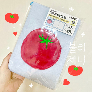 새상품)다이소 토마토 북커버 다이어리 노트