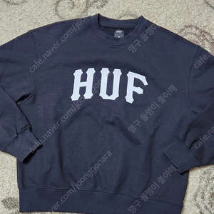 허프 HUF 아치 로고 크루넥 맨투맨 블랙 M