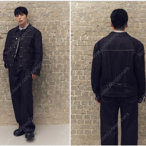 플랙 X 깡스타일리스트 K91 린스드 데님 셋업 [ 상의 M + 하의 29 ] (사진첨부 多)