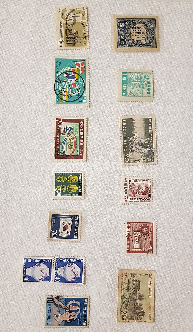 1940년~60년대 희귀우표 14장--1