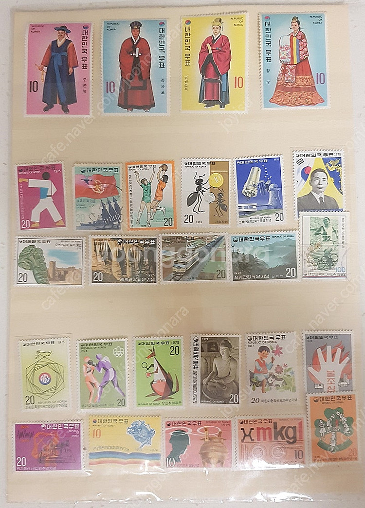 1970년대 우표 52장--0