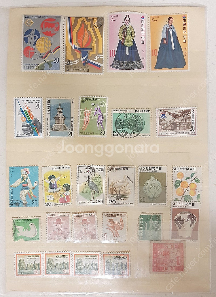 1970년대 우표 52장--1