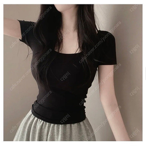 유넥 블랙 기본 반팔티
