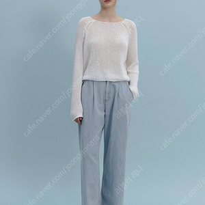 망고매니플리즈 NEFF LINEN CROP KNIT_PURE IVORY 네프 린넨 크롭니트