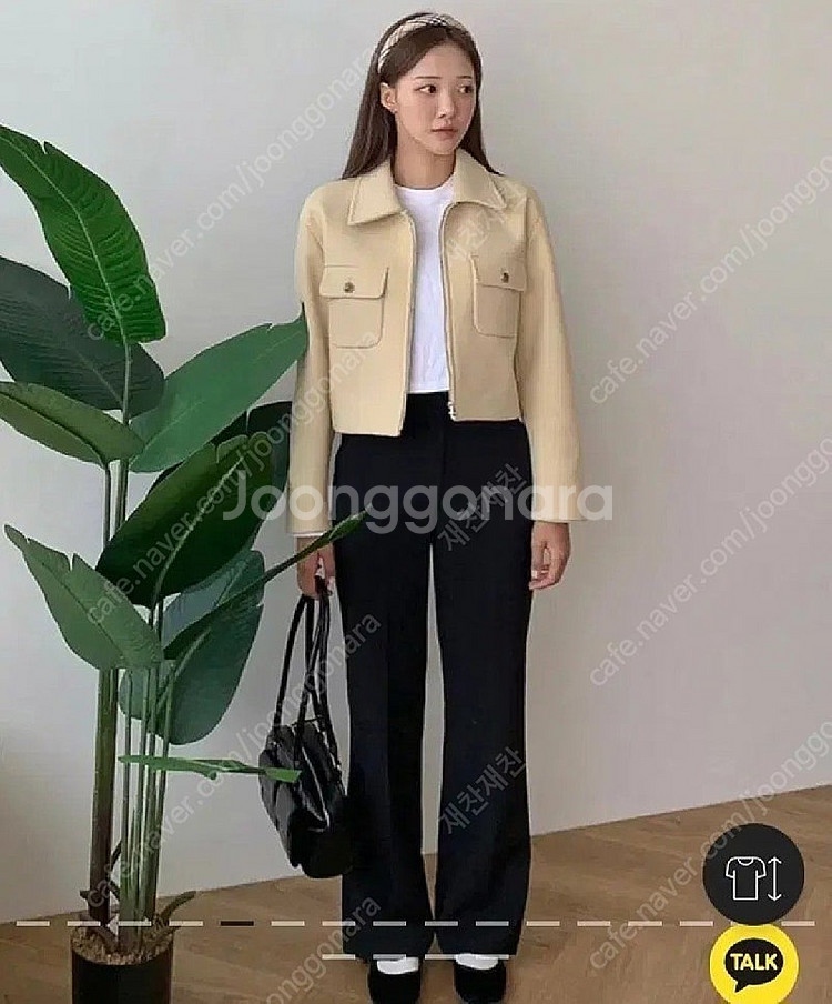 미쏘 싱글 카라 집업 자켓--1