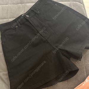 pvcs 플레어 데님 숏 팬츠 블랙 s
