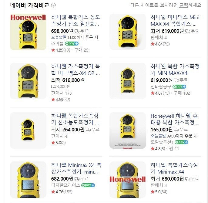 하니웰 복합가스 산소농도측정기(Lumidor Minim...--0