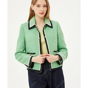 블루페페 트위드 봄쟈켓(새상품급)