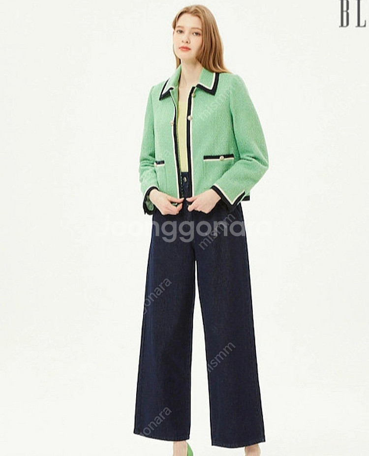 블루페페 트위드 봄쟈켓(새상품급)--2