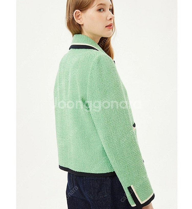 블루페페 트위드 봄쟈켓(새상품급)--3