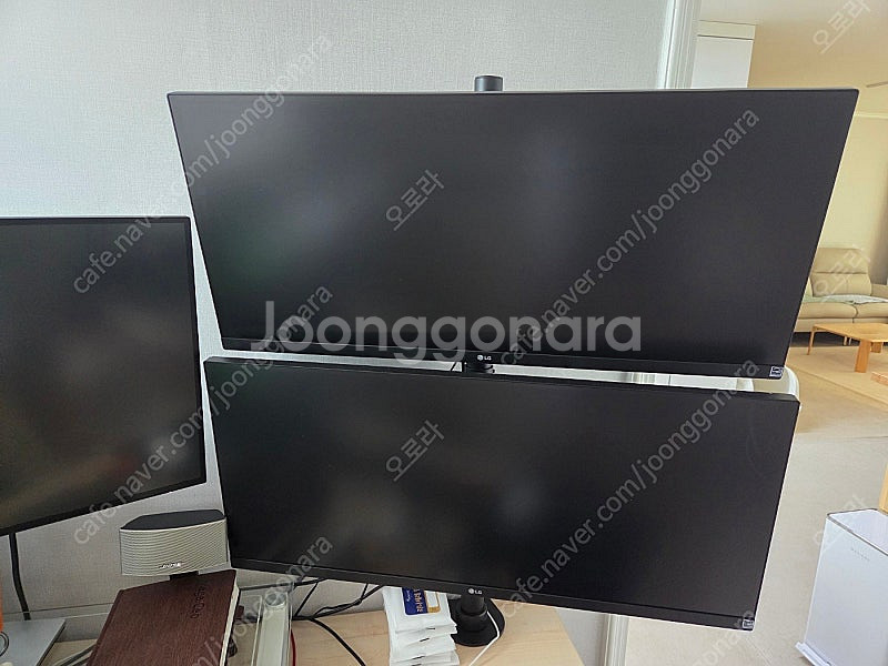LG 모니터 29wq500 2대 카멜 상하 듀얼모니터암...--0