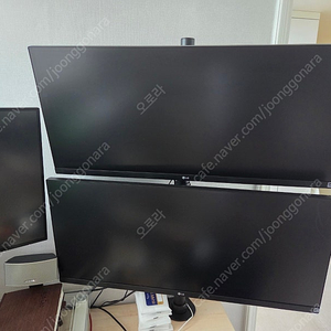 LG 모니터 29wq500 2대 카멜 상하 듀얼모니터암 일괄 판매합니다