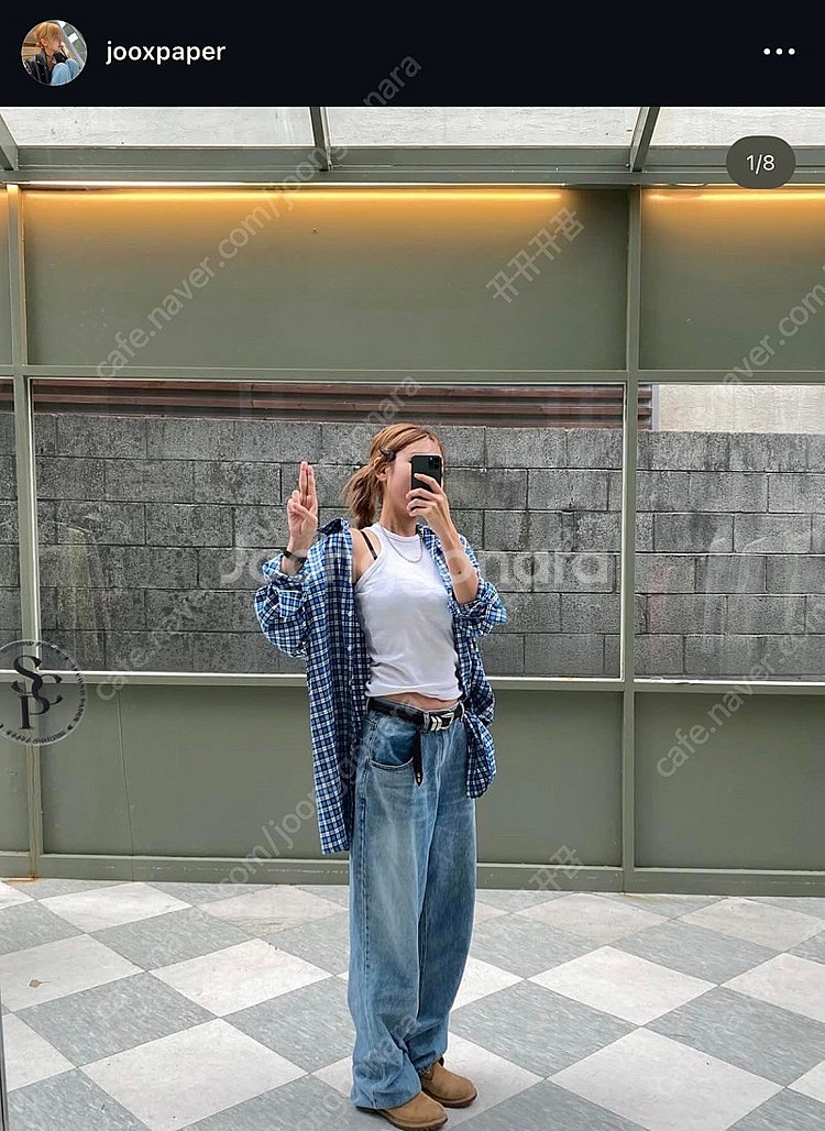 세컨드페이퍼 와이드데님 S--1