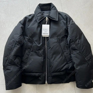 타임옴므 23FW 메인 카라 구스다운 숏 패딩 블랙 100사이즈 싸게 팝니다.