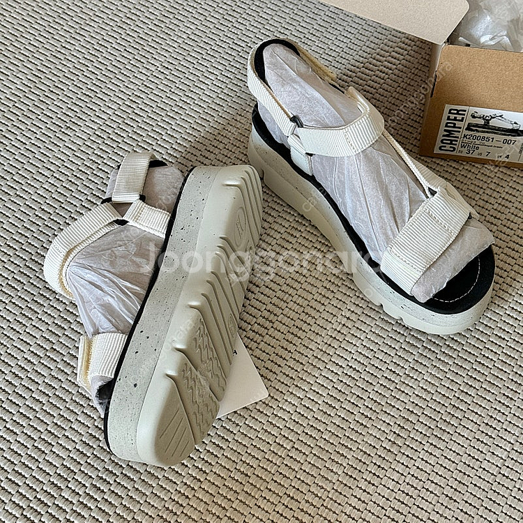 캠퍼 플랫폼 샌들 K200851-007 화이트 37, ...--3