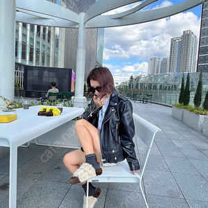 우유니 램스킨 라이더 자켓