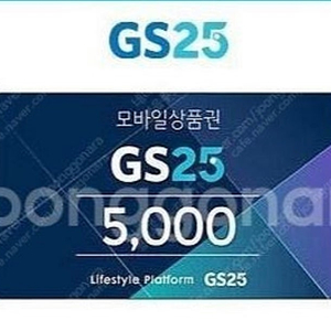 GS25 편의점 5천원권 4500원