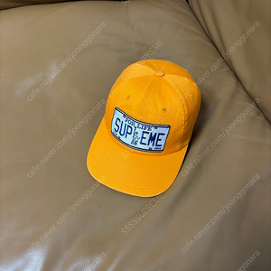 Supreme 슈프림 라이센스 워시드 오렌지 6패널 볼캡 모자 (Washed Orange)