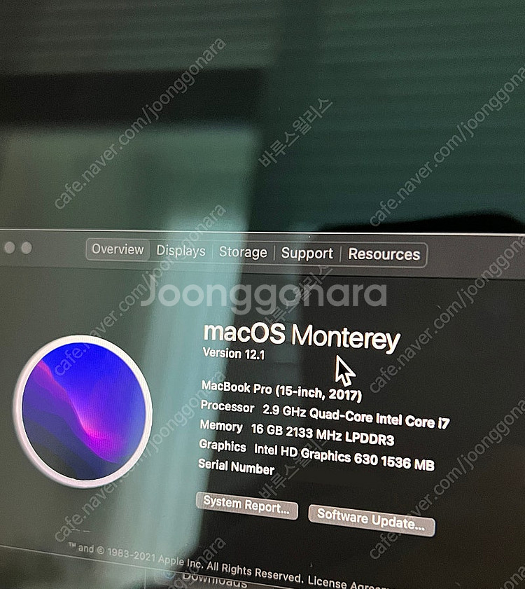 맥북프로 2017 15인치 CTO 고급형 i7/16GB...--1