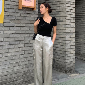 칙스라벨/실키카고팬츠