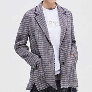 시스템 트위드 자켓