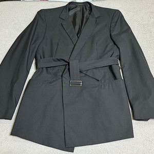 JIL SANDER 질샌더 블랙 벨트 스트랩 블레이져 자켓 50