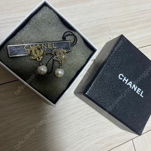 (정품) 샤넬 진주 금장 귀걸이