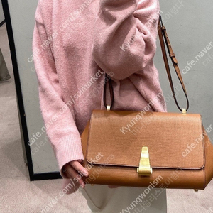 보테가베네타 팔멜라토 앵글백 라지 우드컬러 Bottega veneta