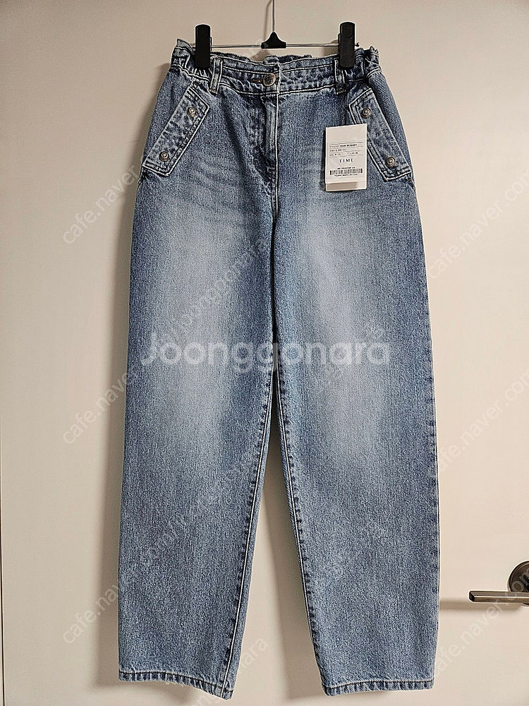 한섬 타임 가먼트 다잉 테이퍼드 데님 팬츠 TM2D0N...--2