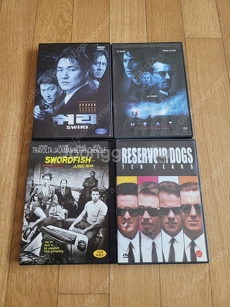 소장용 액션 명작 DVD 4편 (쉬리, 히트, 저수지의 개들, 스워드피쉬)--0