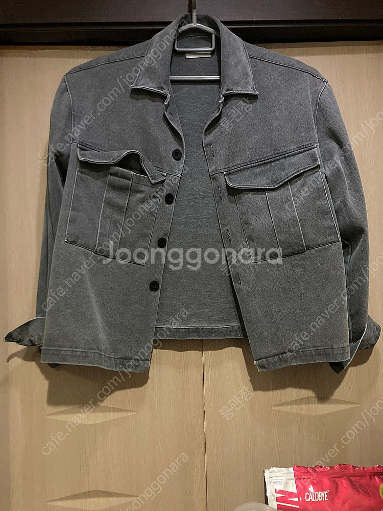 남자 오버핏 피그먼트 워싱 데님자켓--0