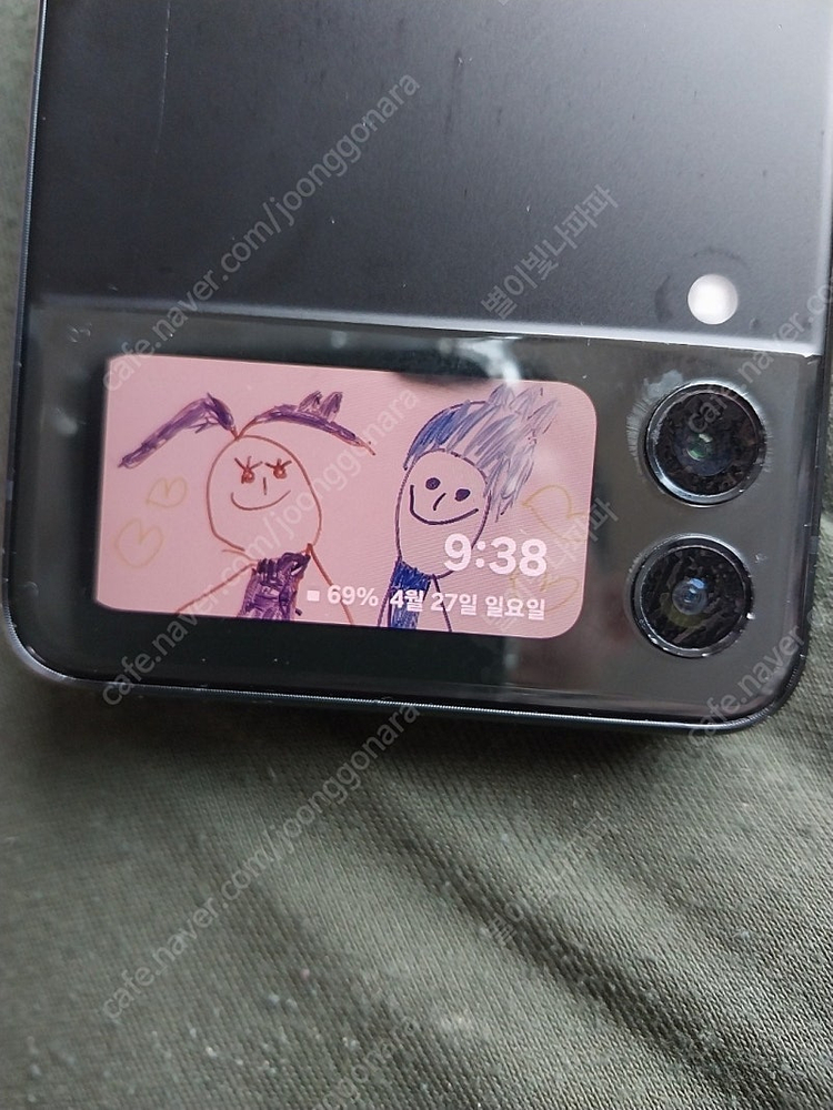 (개인)삼성z플립3 블랙 팜--1