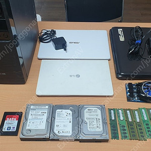 중고노트북 3대 및 기타 PC 부품 한꺼번에 정리합니다.