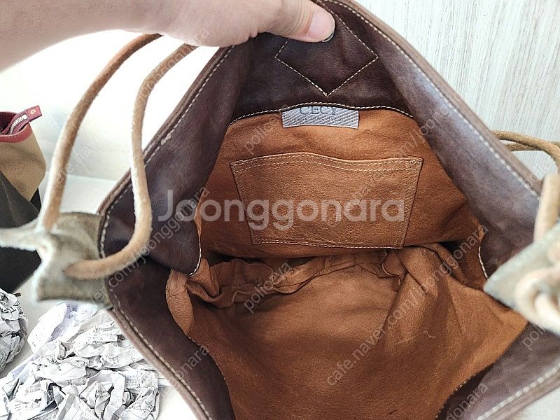 호주 캥거루털가죽 수제가방--3
