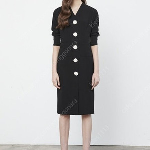 MICHAA 미샤 V-neck Flower Button Dress 원피스 55사이즈