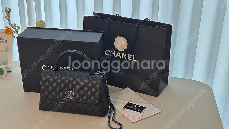 샤넬 블랙 캐비어 코코핸들 28 A92991--0