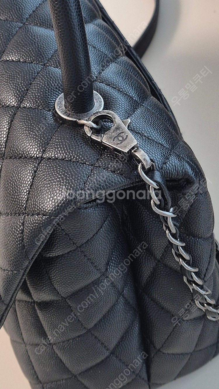 샤넬 블랙 캐비어 코코핸들 28 A92991--7