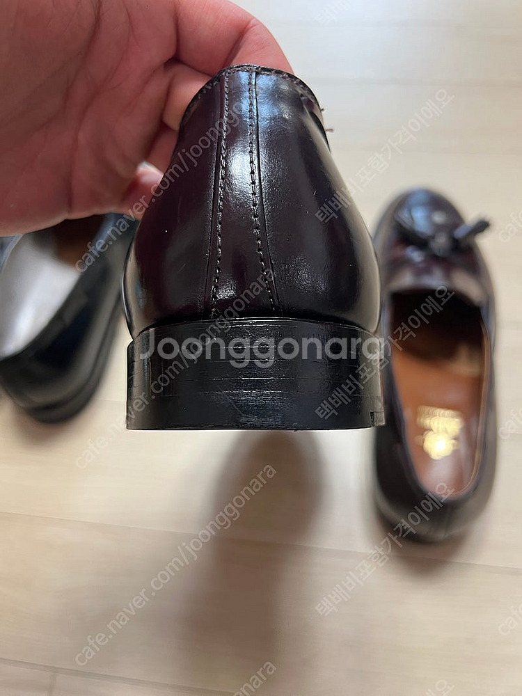 알든 563 버건디 코도반 테슬로퍼 9.5D사이즈--3