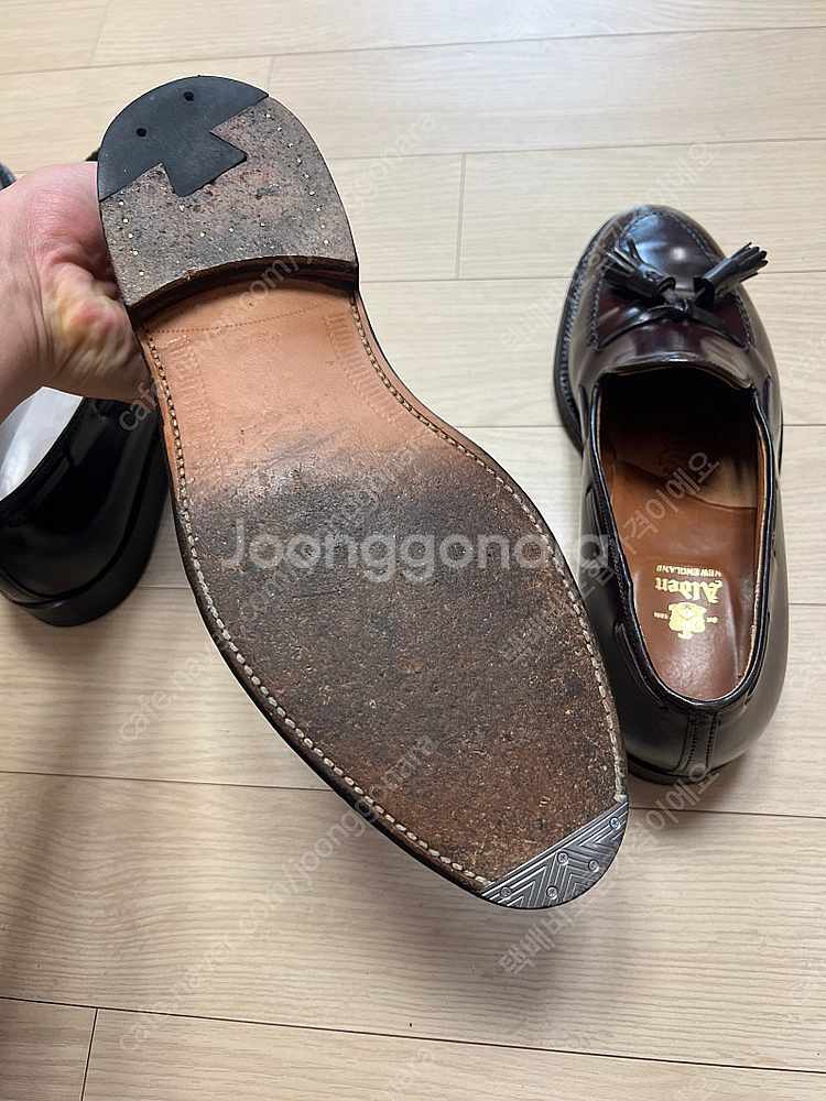 알든 563 버건디 코도반 테슬로퍼 9.5D사이즈--4