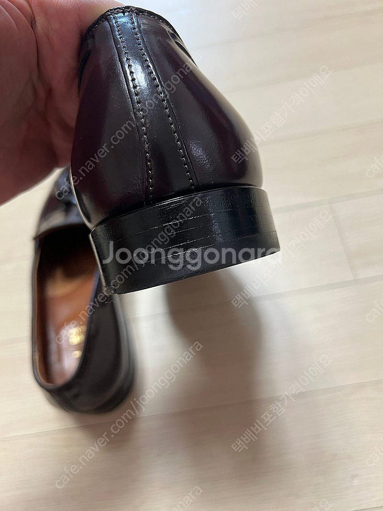 알든 563 버건디 코도반 테슬로퍼 9.5D사이즈--6