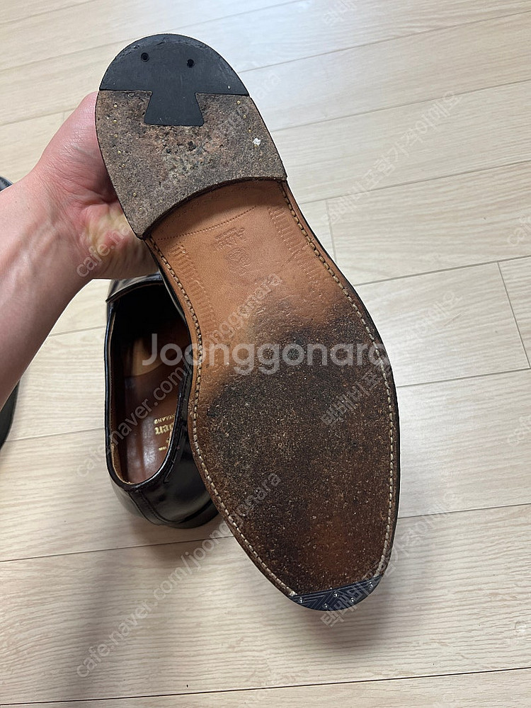 알든 563 버건디 코도반 테슬로퍼 9.5D사이즈--7