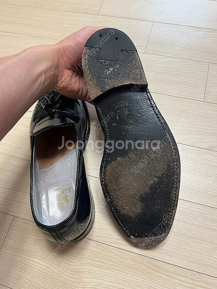 알든 664 블랙 코도반 테슬로퍼 9.5D사이즈--9